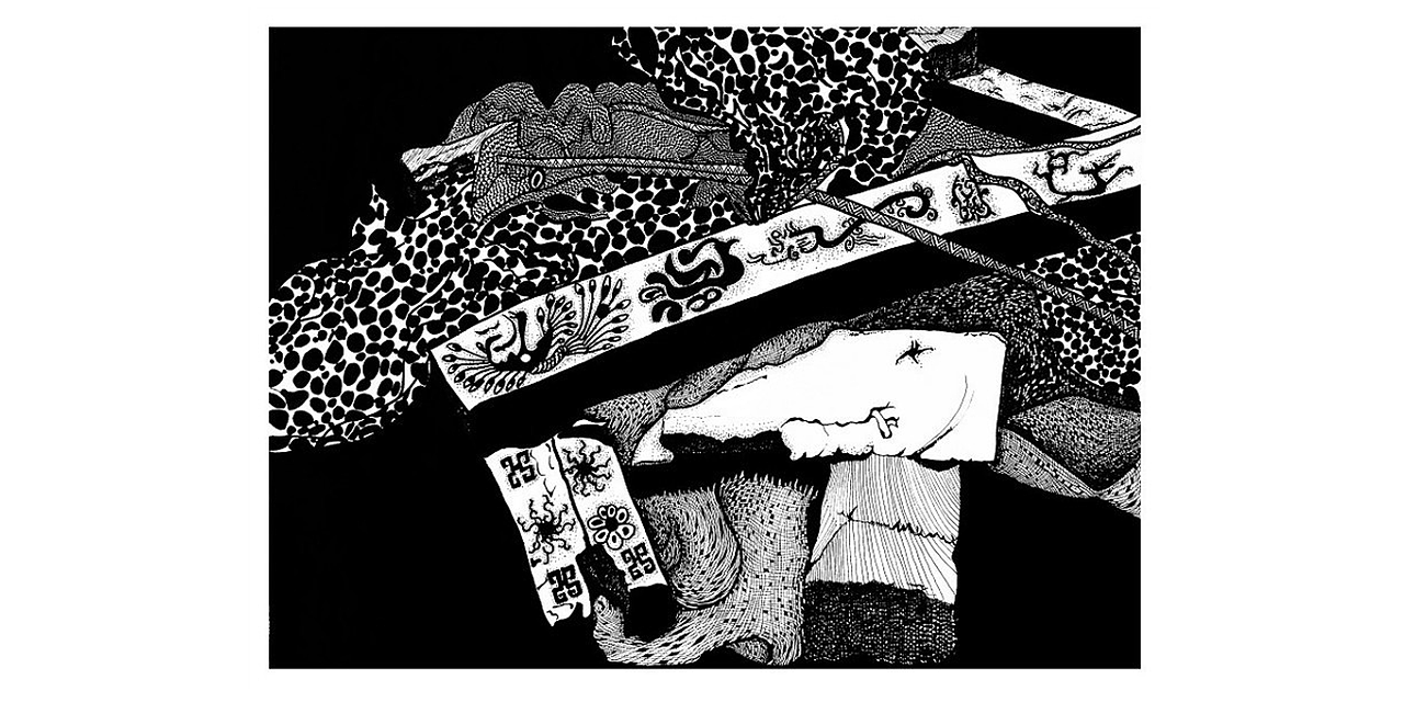 黑白画，中性笔画，创作，装饰画（图ZODMxNzEwMDg=） - 图案 - 站酷设计师樊如霞原创素材 - 站酷ZCOOL