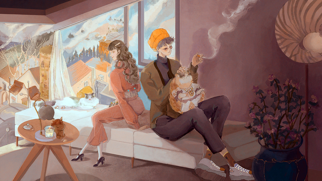 看完司藤后画的
虽然也不算同人<br>不过有那么一点剧中人的影子