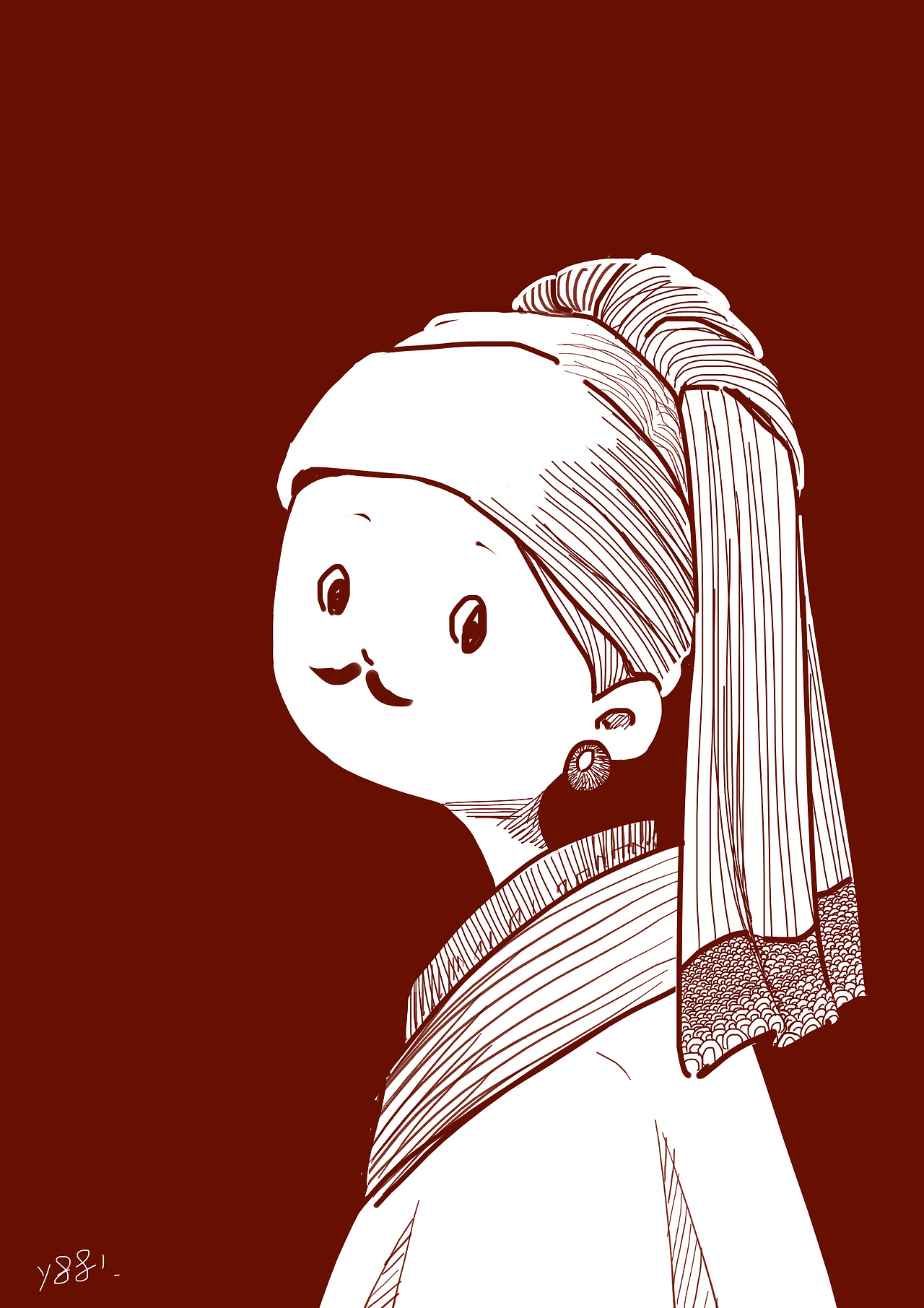 戴珍珠耳环的大爷（图ZMjg0OTU1MjY0） - 儿童插画 - 站酷设计师y881原创素材 - 站酷ZCOOL