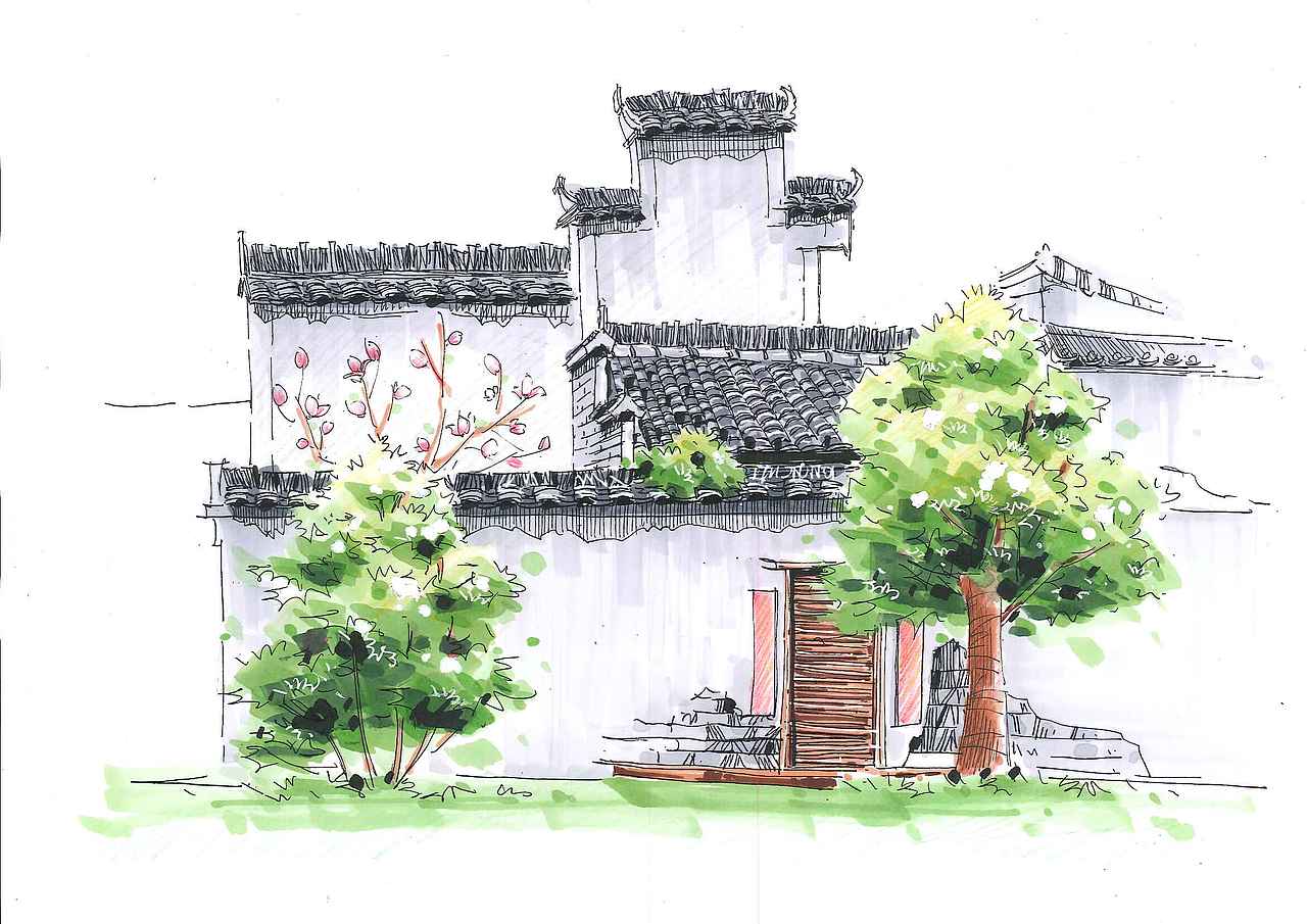 马克笔风景写生（图ZMTI5NjA2ODA0） - 创作习作 - 站酷设计师一只米虫原创素材 - 站酷ZCOOL