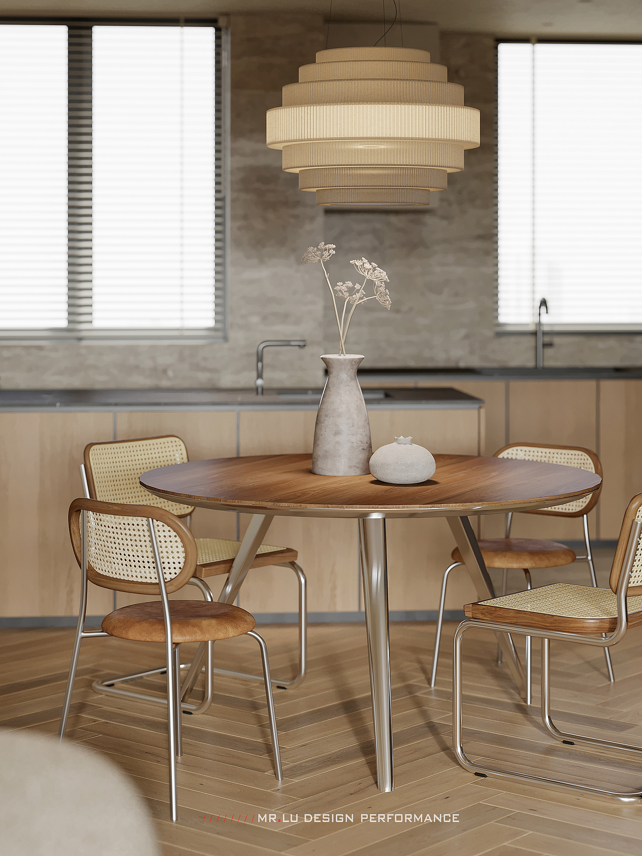 现代诧寂复古风格效果图