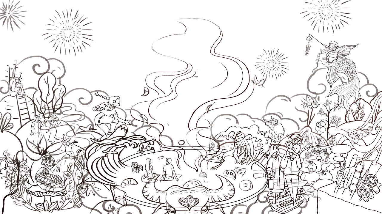 《沸腾吧火锅》第二季插画海报(图ZMjQzODgyMDgw) - 商业插画 - 站酷设计师邵小曼原创素材 - 站酷ZCOOL