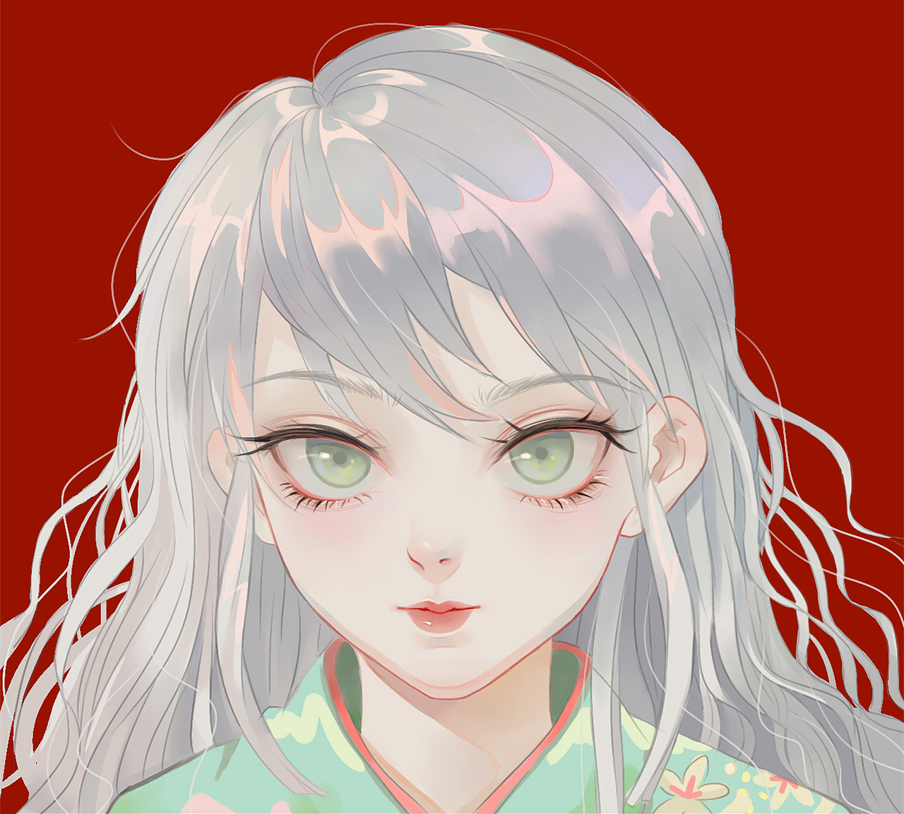 原创作品插画艺术插画鬼灭之刃堕姬蕨姬十二鬼月我想