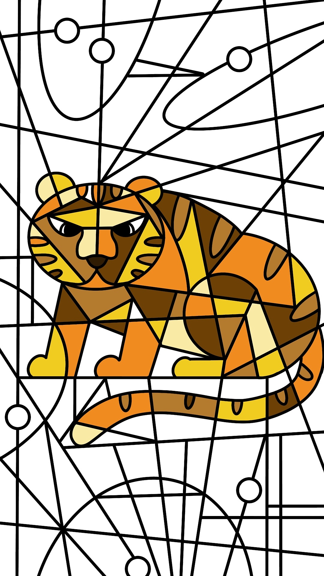 Procreate 十二生肖几何切割