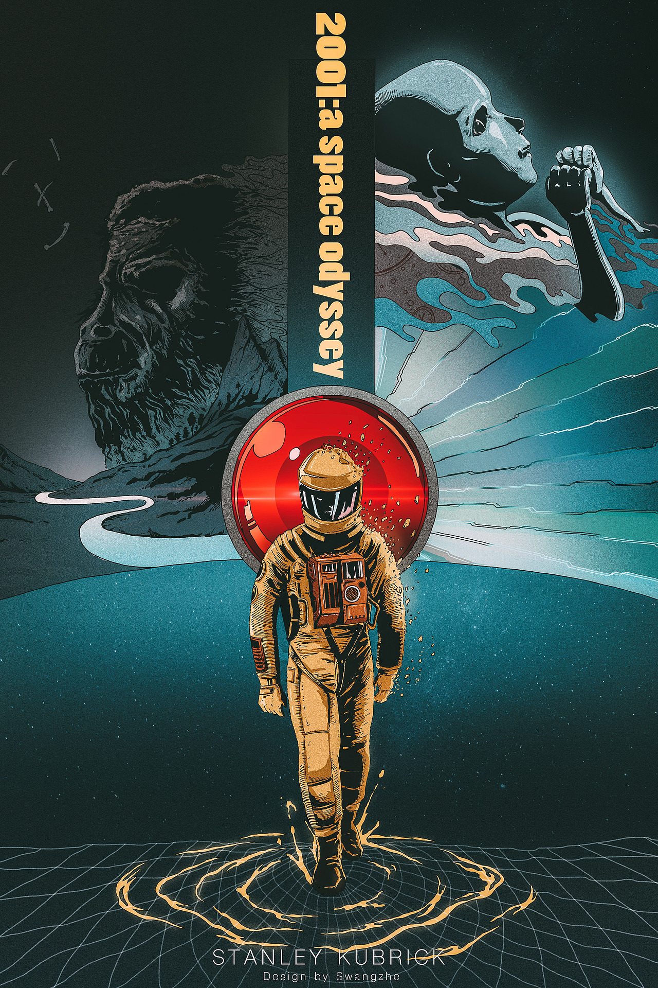 《2001太空漫游》电影插画海报设计