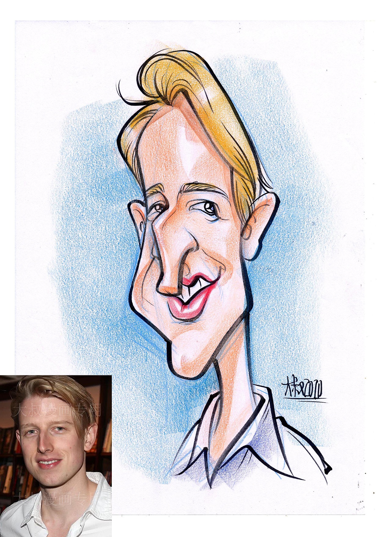 大叔漫画王西振作品肖像漫画似颜绘