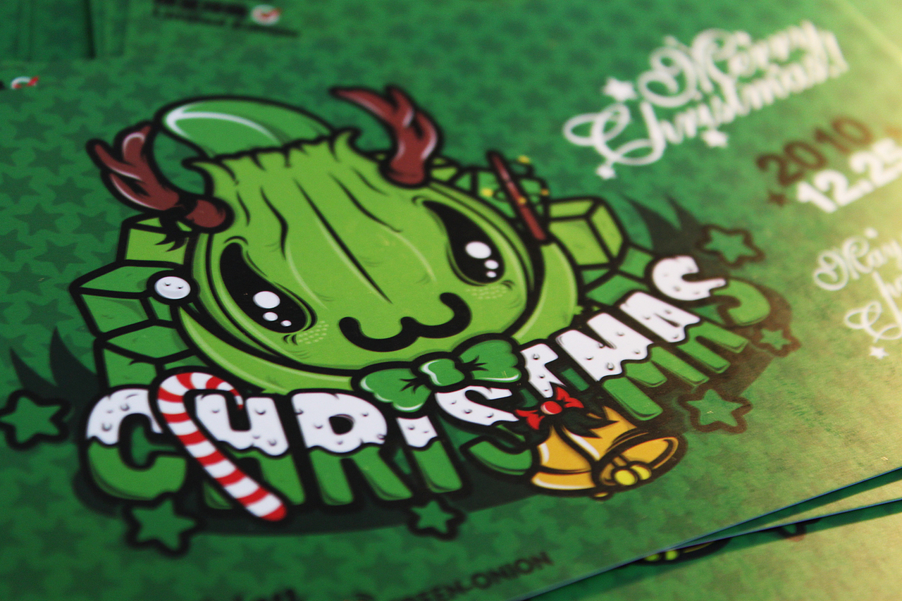 GREEN-ONION圣诞贺卡（图ZMTg3OTE5Mg==） - 新锐潮流插画 - 站酷设计师onionoo原创素材 - 站酷ZCOOL