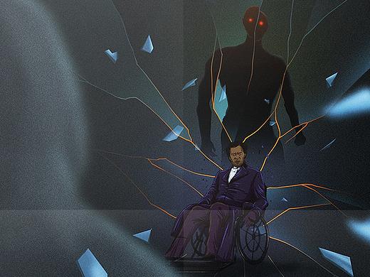 《玻璃先生》电影手绘海报