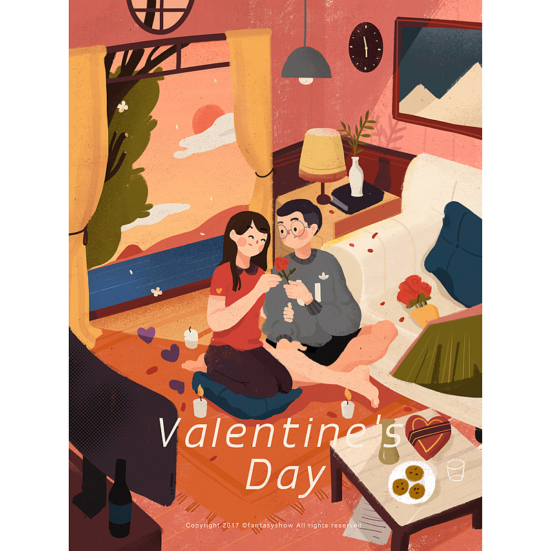 Valentine's Day（图ZNzA0NzIwNjA=） - 商业插画 - 站酷设计师饭太稀Fan原创素材 - 站酷ZCOOL