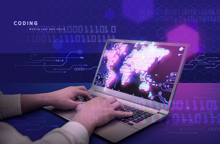 创意大气科技通讯IT儿童编程开发代码教育培训海报设计（图ZMjQ4OTUwNDU2） - 海报 - 站酷设计师海爆君原创素材 - 站酷ZCOOL