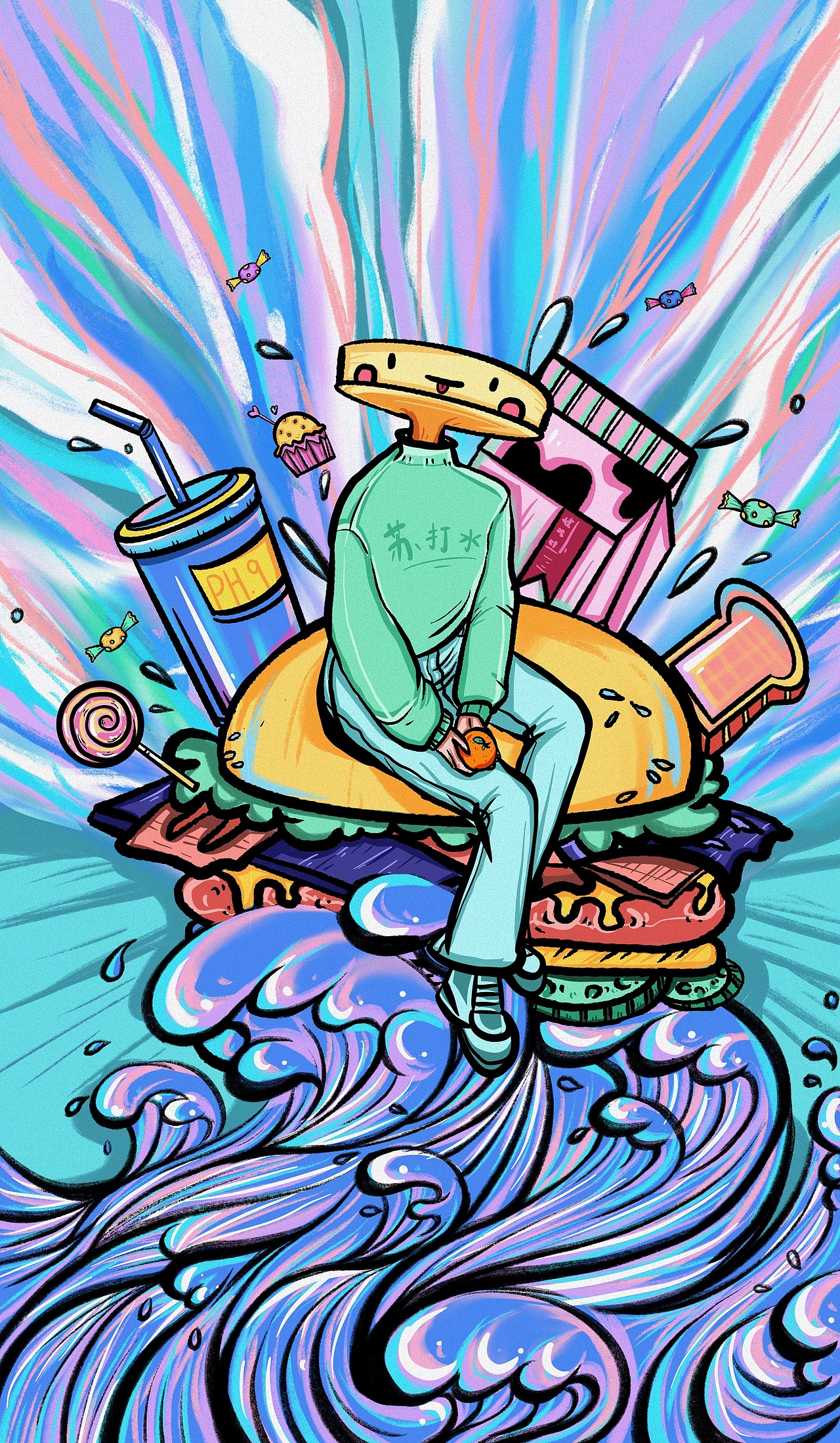 炫彩年華包裝設(shè)計（圖ZMjQxMTM5ODQ4） - 商業(yè)插畫 - 站酷設(shè)計師多啦A夢的吳妞妞原創(chuàng)素材 - 站酷ZCOOL