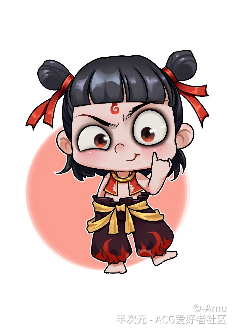 是哪吒!|插画|创作习作|amu丶 - 原创作品 - 站酷 (zcool)