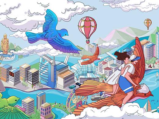 2017年城市插画