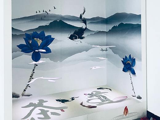 茶道—吊装字艺术装置  视错觉装置