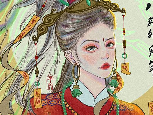 十二生肖拟人插画之午马