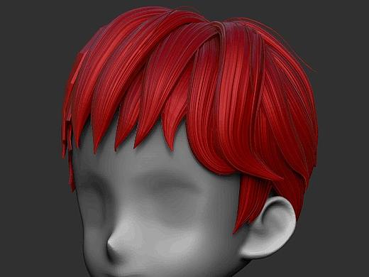 Zbrush制作角色头发