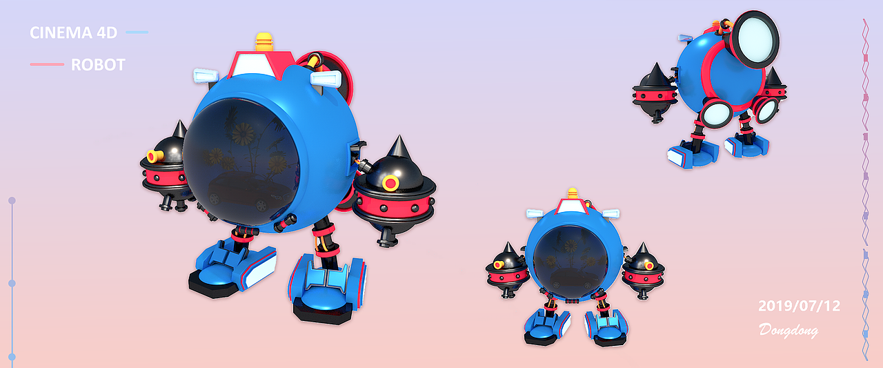 机器人c4d建模渲染（图ZMTY2ODIxNDky） - 其他UI - 站酷设计师冬咚1212原创素材 - 站酷ZCOOL