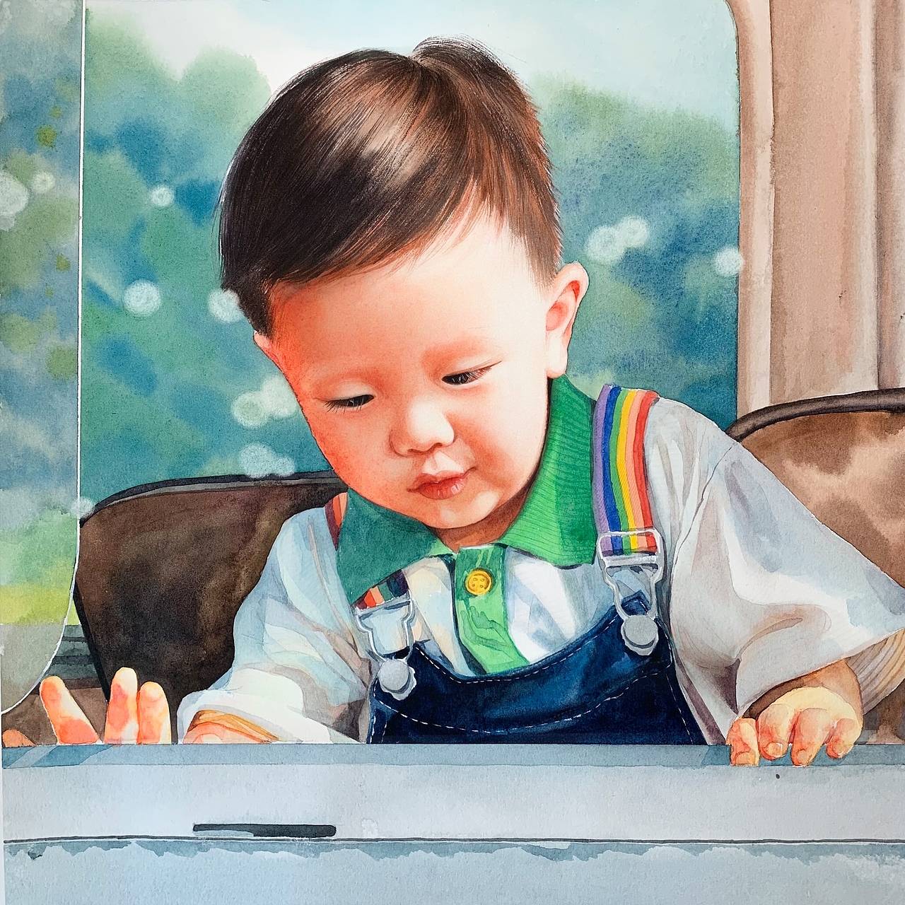 宝宝水彩小像