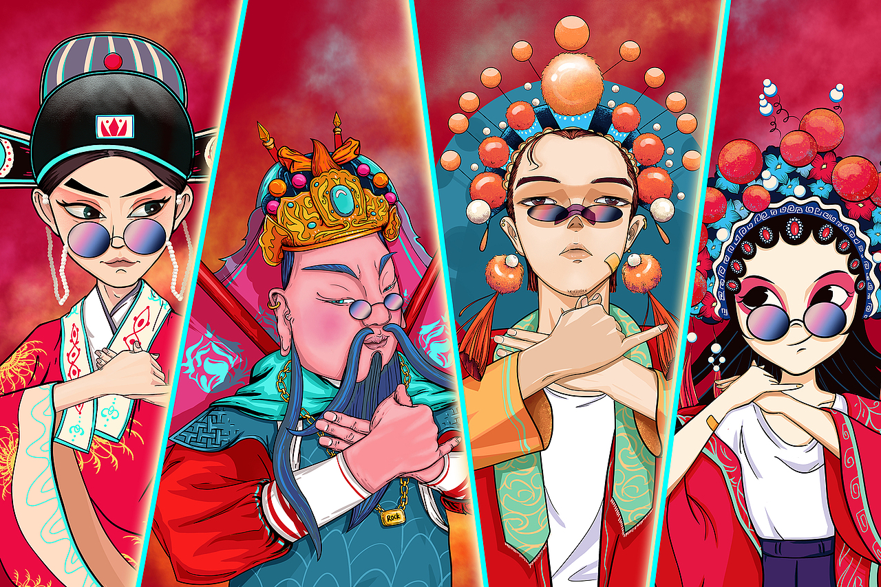 陕西蓝光品牌国潮单图出街（图ZMjA2NjI0MzUy） - 商业插画 - 站酷设计师此木勿空原创素材 - 站酷ZCOOL