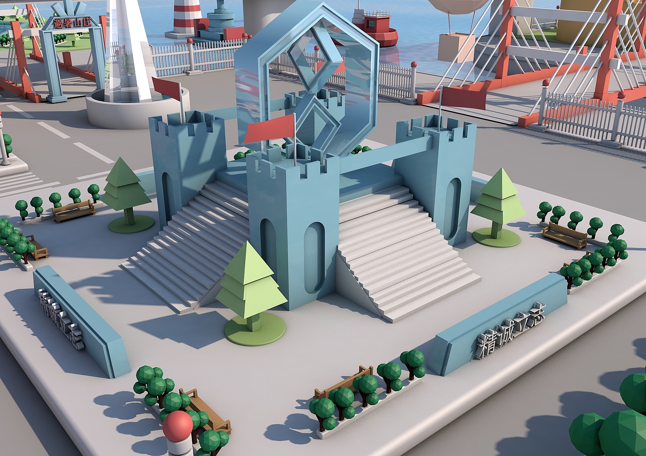 c4d建模（图ZMTU0Nzg1ODQw） - 场景 - 站酷设计师我的小火车原创素材 - 站酷ZCOOL