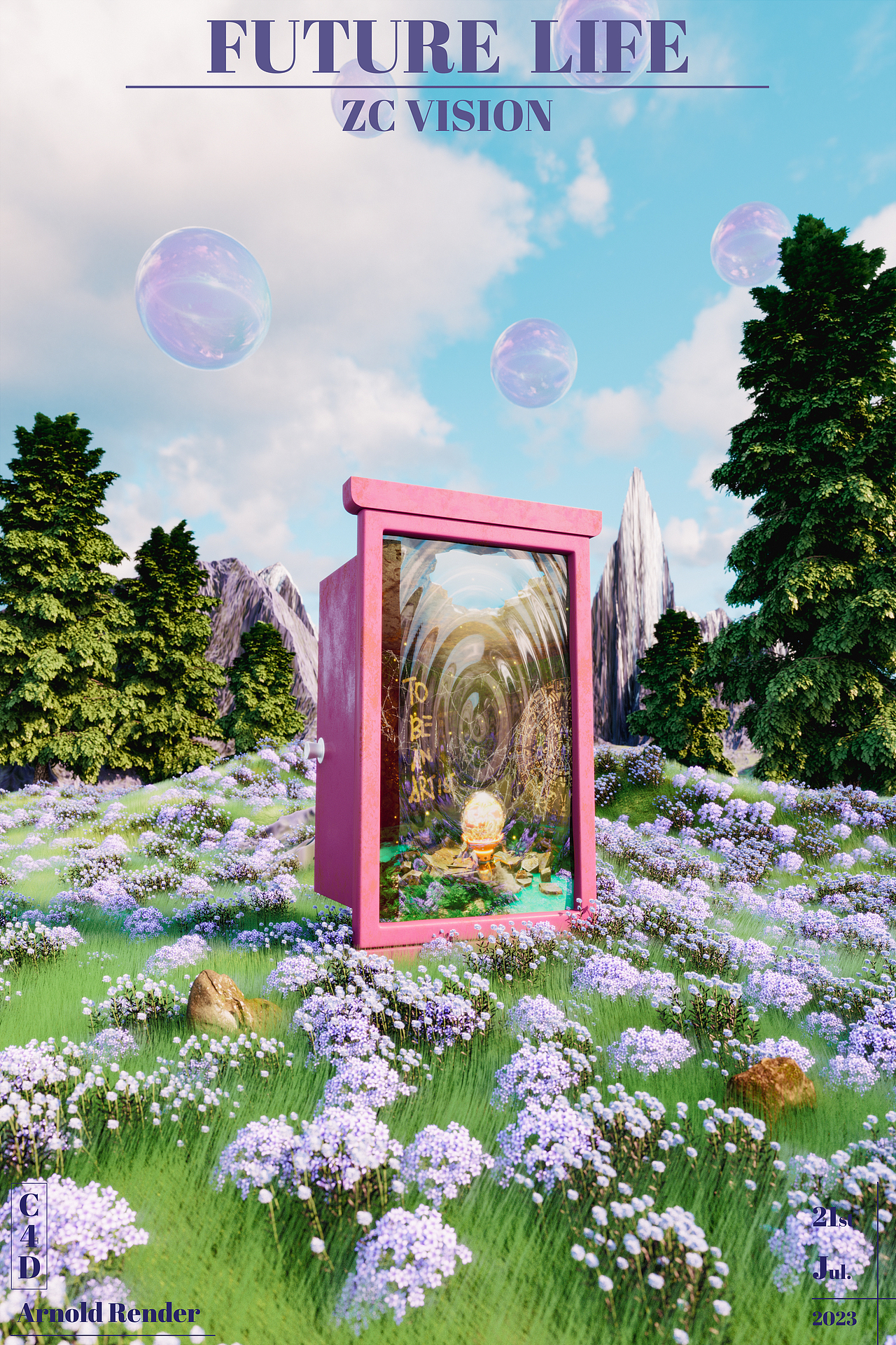 CG场景设计《Future Life》Ⅱ丨C4D&WorldCreator建模