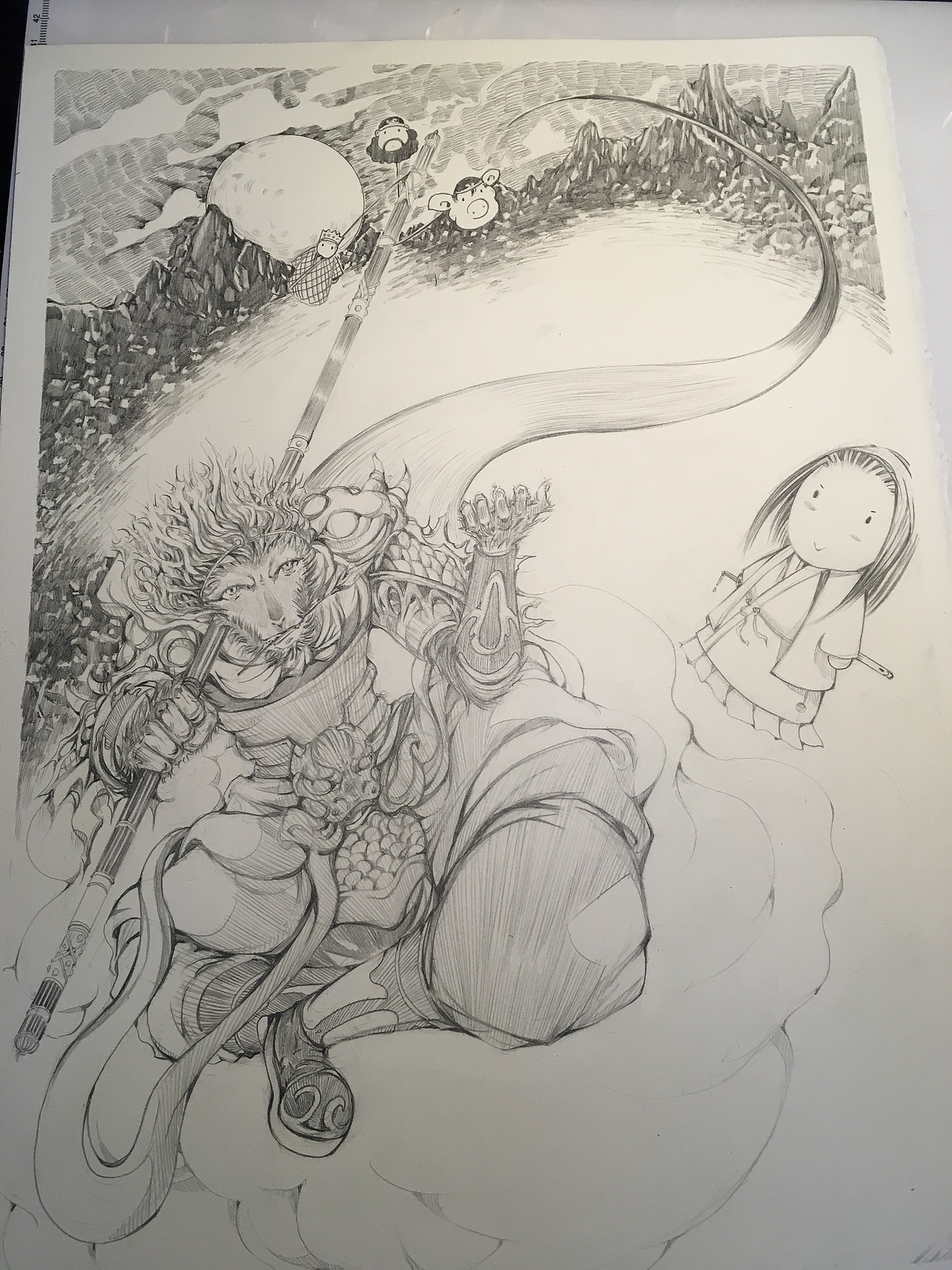 爱你一万年线稿 创作过程（图ZMTE4OTg5NzY0） - 概念设定 - 站酷设计师妥妥toto原创素材 - 站酷ZCOOL