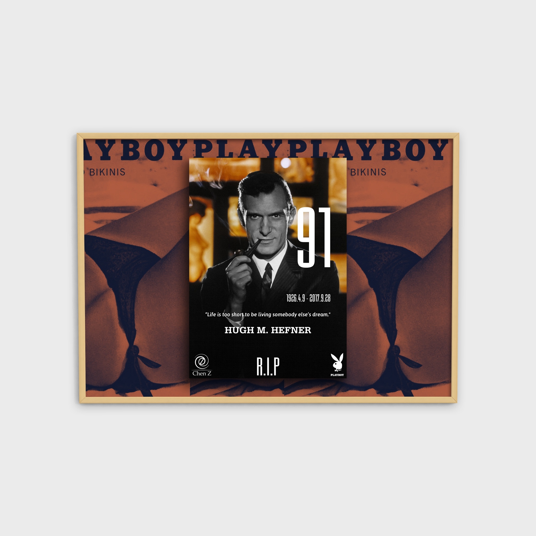 playboy花花公子赫夫纳纪念海报