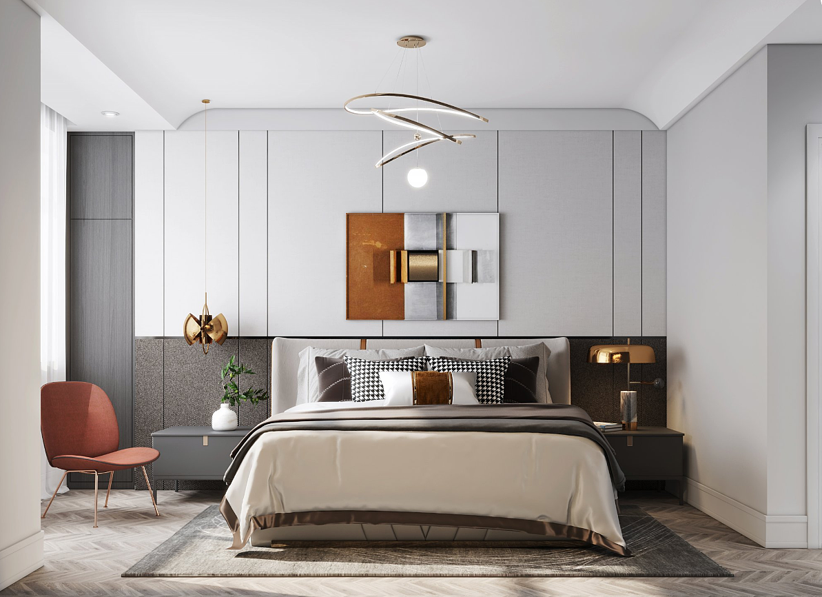 极简法式轻奢客餐厅