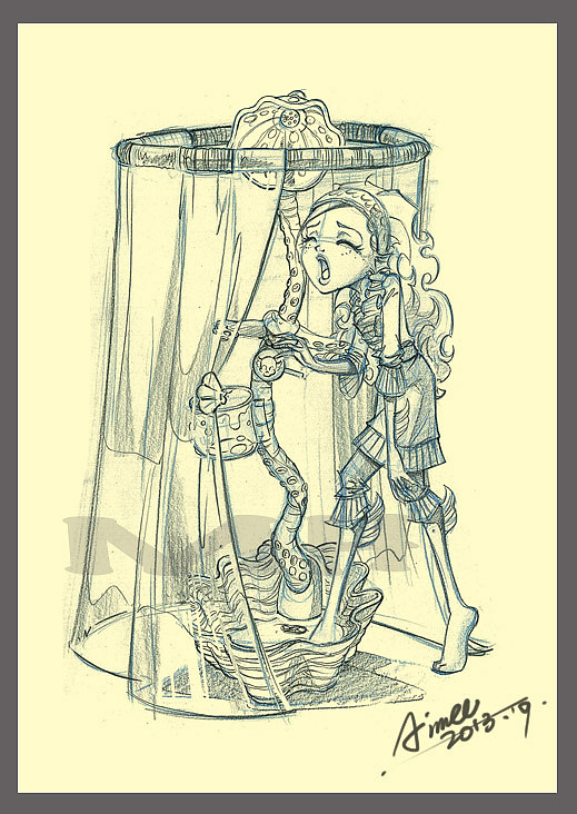 怪兽高中(鱼女)的插画（图ZMTc1MTYxMDg=） - 商业插画 - 站酷设计师Aimeehy原创素材 - 站酷ZCOOL