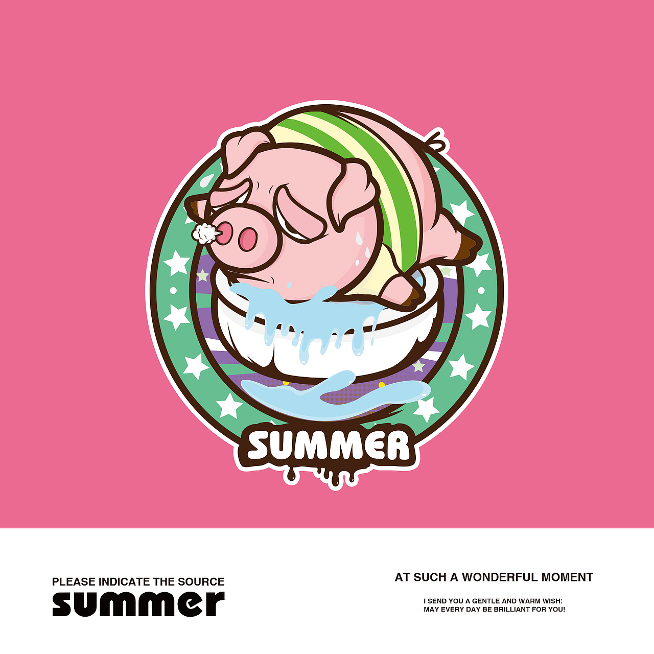 SUMMER（图ZODU2Nzk4MzY=） - 新锐潮流插画 - 站酷设计师Waroe原创素材 - 站酷ZCOOL