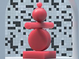 Square and round SSS materials-动画场景渲染练习