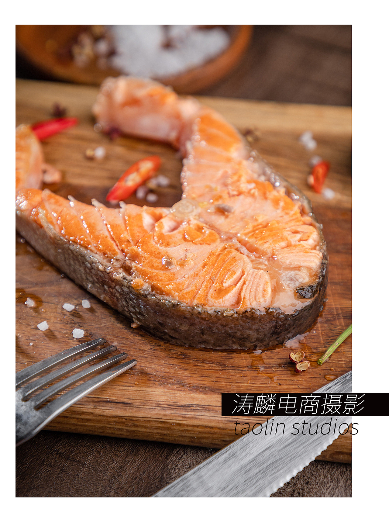 三文鱼 虾丸拍摄