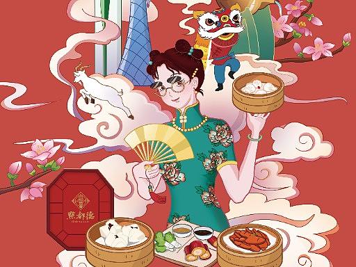 海报线稿上色