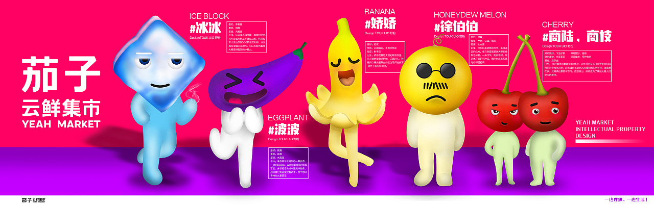 茄子云鲜集市 | IP人物设计