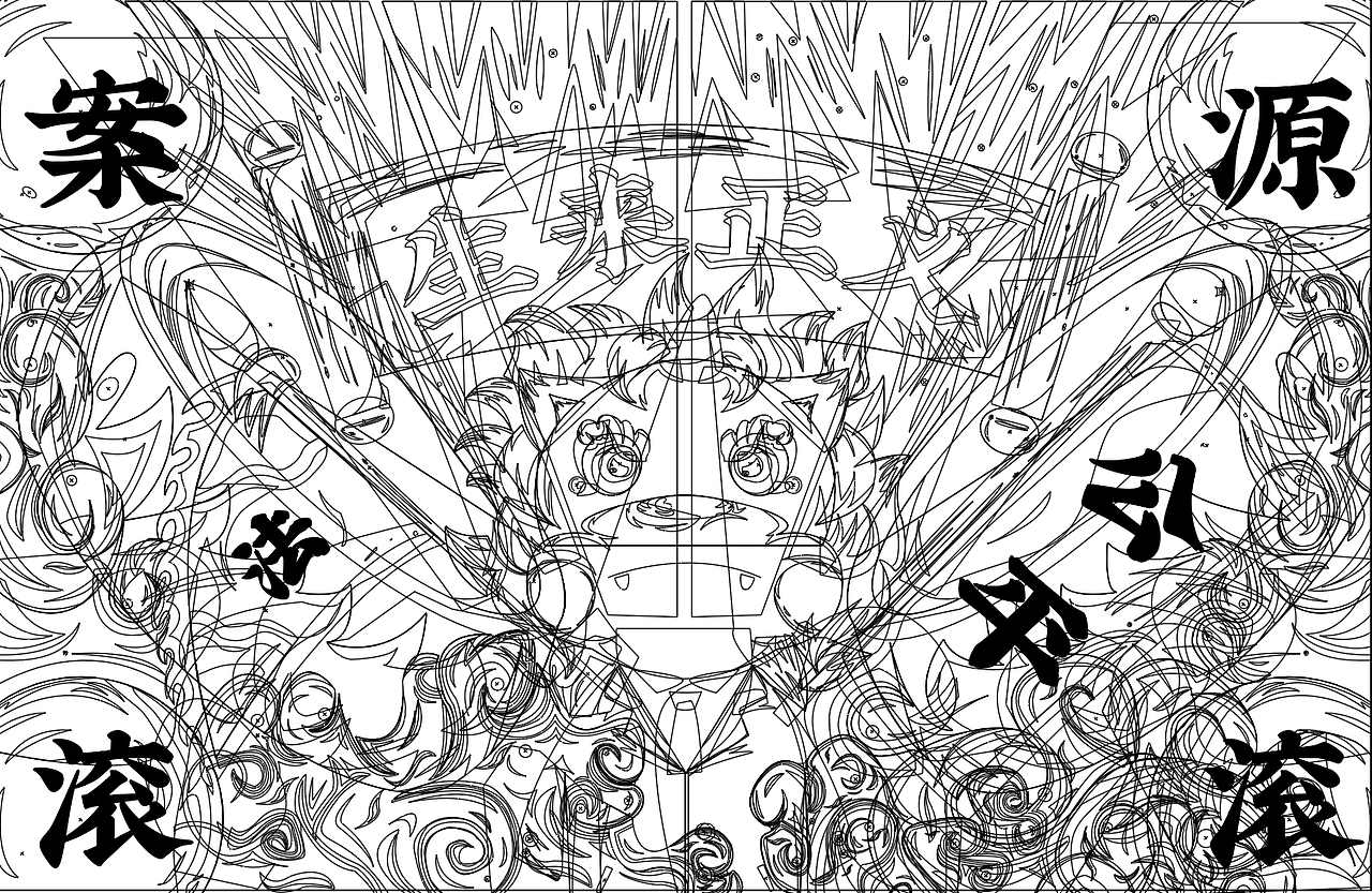 法律国潮插画--生来正义（图ZMjYwMDA5NjQ0） - 创作习作 - 站酷设计师我家有一只辛巴原创素材 - 站酷ZCOOL