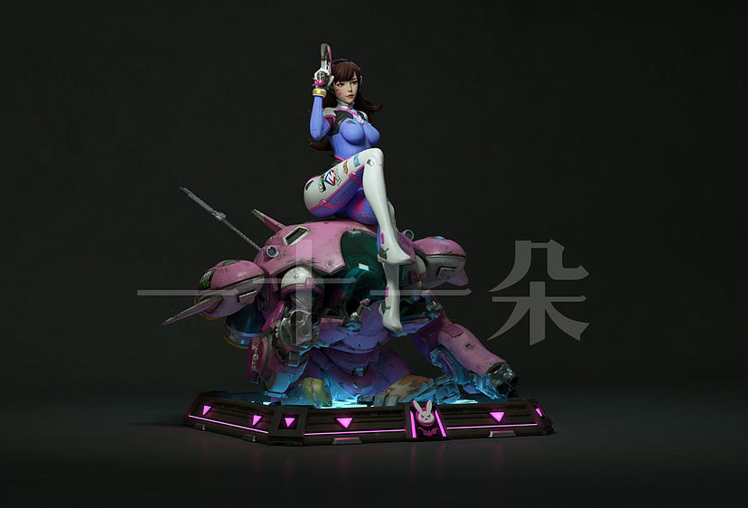 Dva gk雕像 手办 建模及渲染图展示（图ZMzI2NTc3MjE2） - 人物/生物 - 站酷设计师一十一朵原创素材 - 站酷ZCOOL