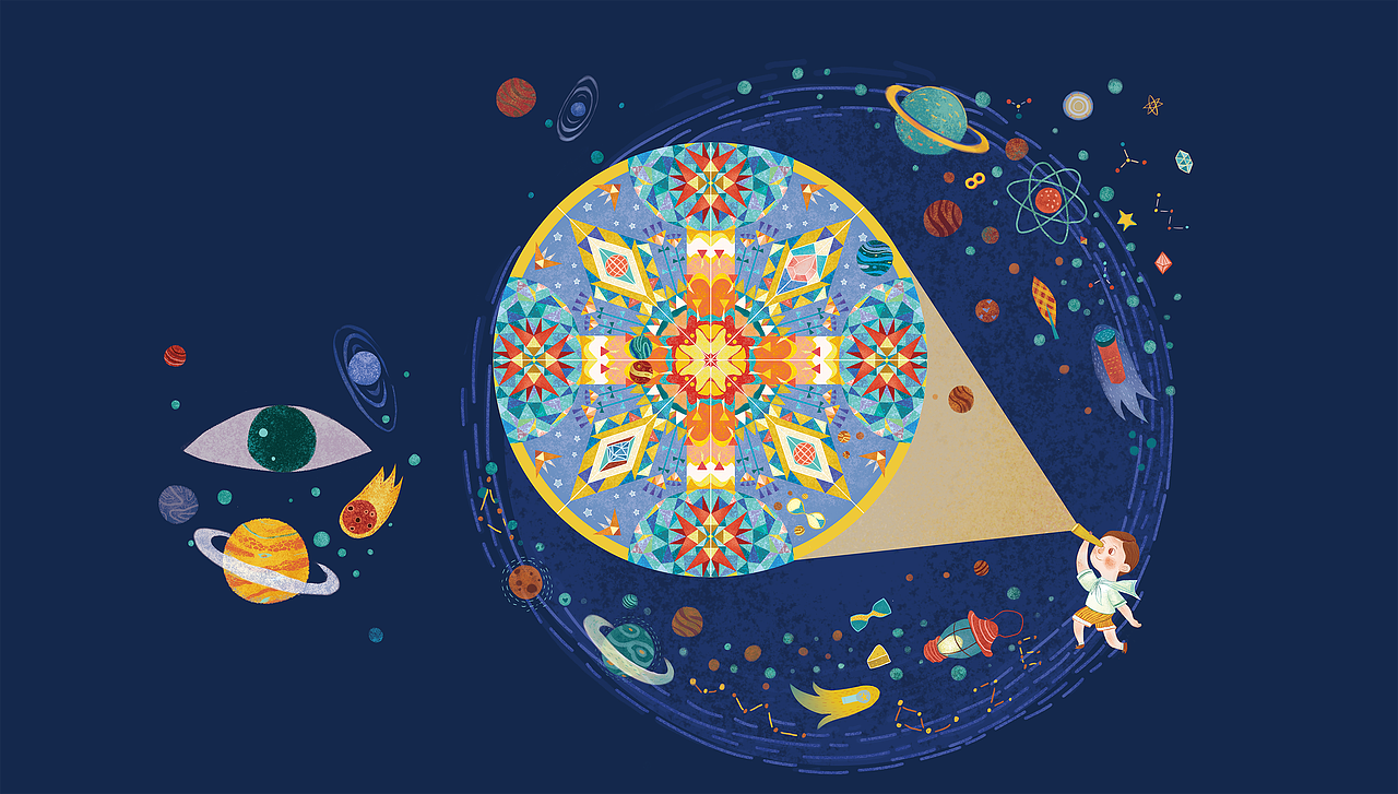 果麦文化《万花筒》（图ZMTM3NzU2OTI0） - 商业插画 - 站酷设计师亦心liane原创素材 - 站酷ZCOOL