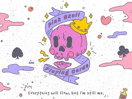 PinkSkull Playing Cards