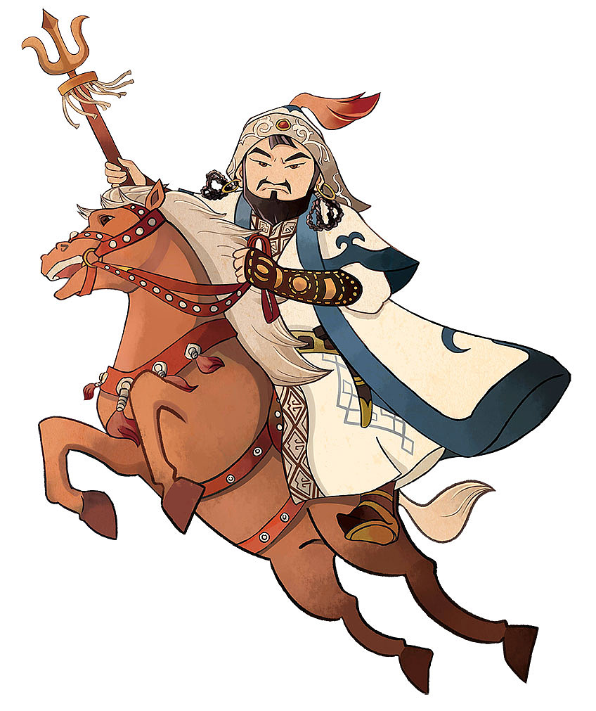 成吉思汗包装用商业插画