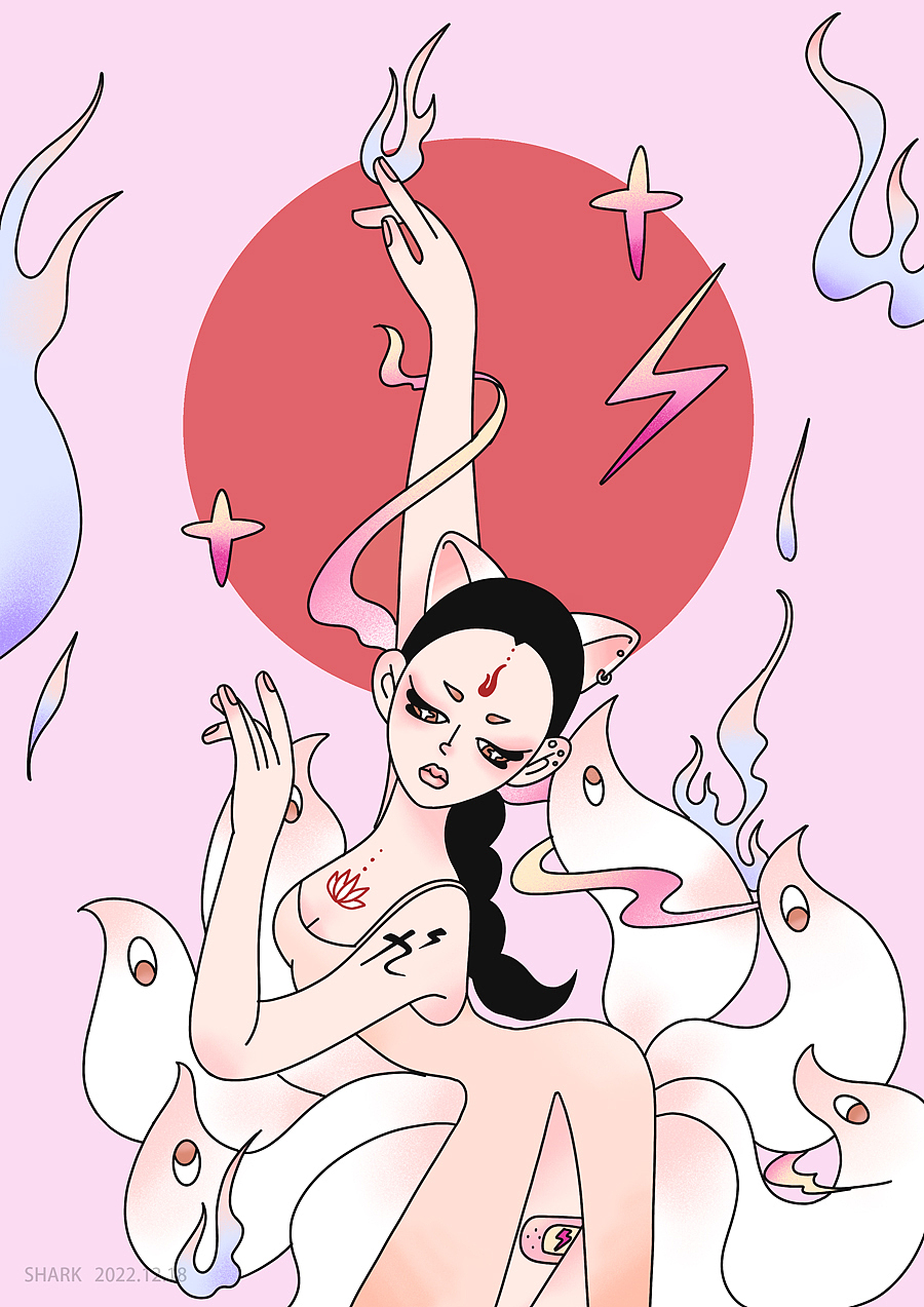 我眼里她们的前世今生（图ZMzI2NTQ3NzY4） - 新锐潮流插画 - 站酷设计师鲨鱼SHARK原创素材 - 站酷ZCOOL