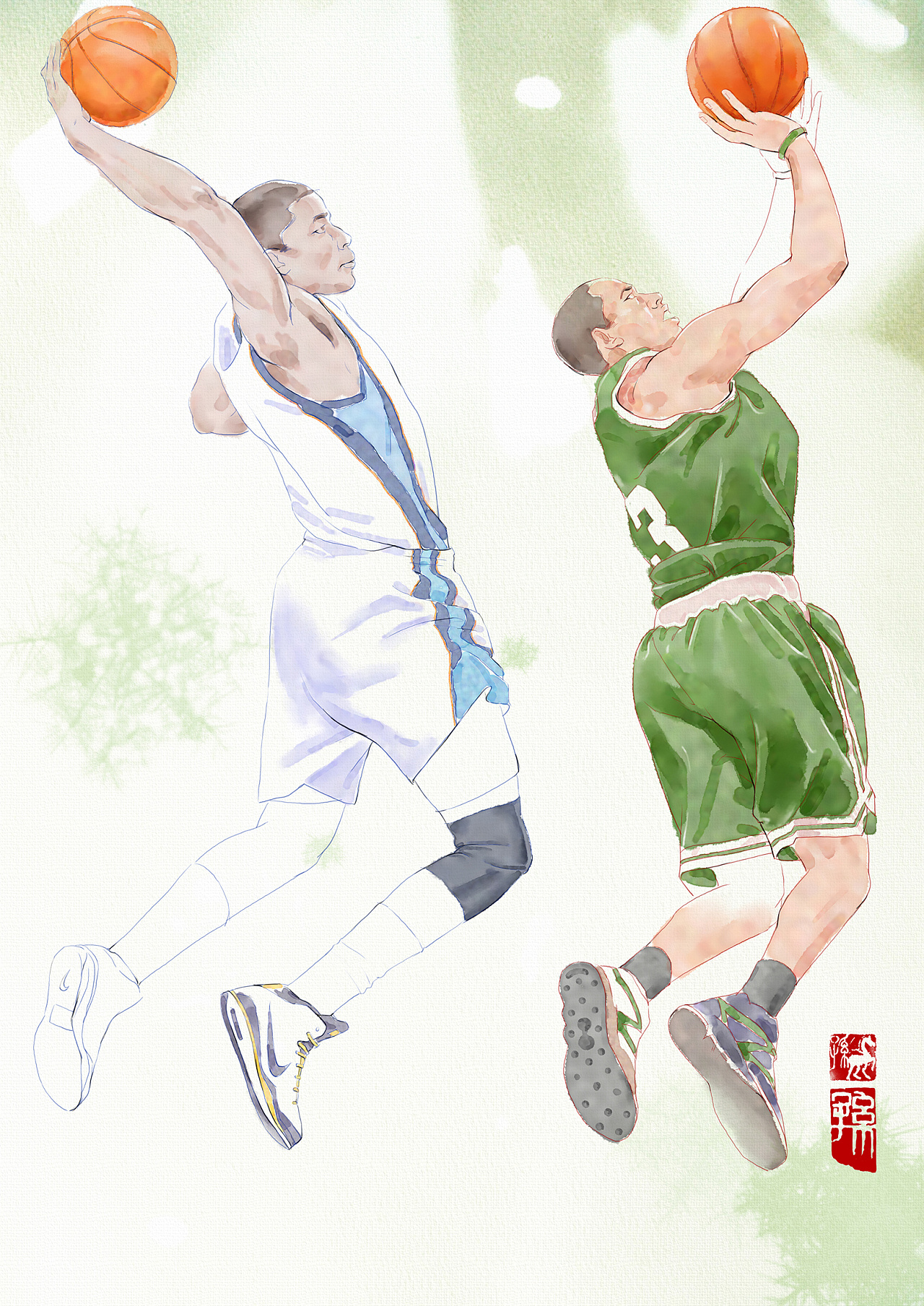 一些篮球类插图|插画|商业插画|BlackSuen - 原创作品 - 站酷 (ZCOOL)