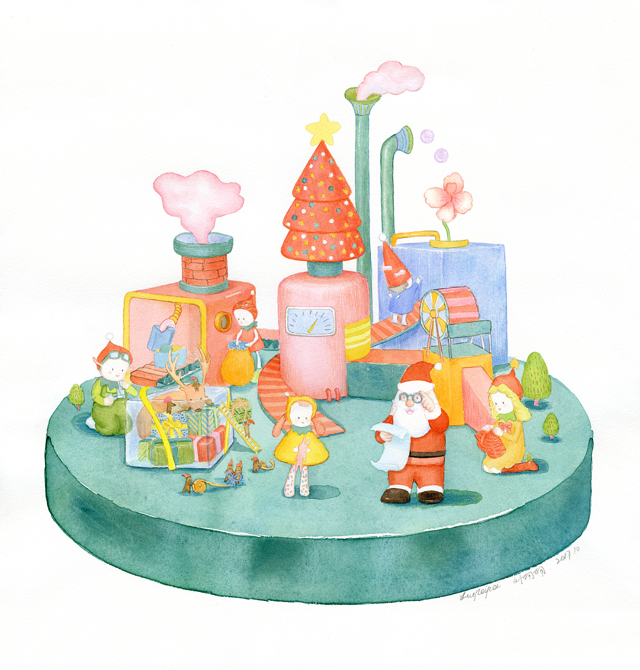 上海大宁国际、昆山昆城广场2017圣诞节主题装置设计（图ZMTAwMTUxNTY0） - 商业插画 - 站酷设计师刘佩佩插画原创素材 - 站酷ZCOOL