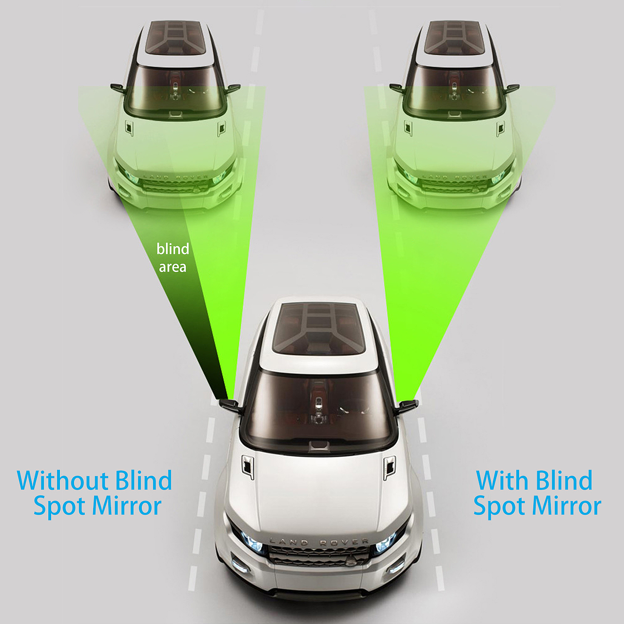 倒车盲点后视镜精修