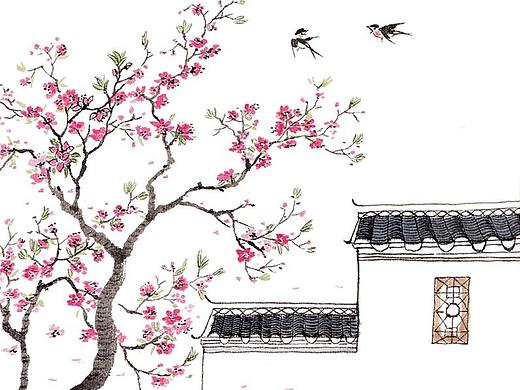 中国画 二十四节气插画海报