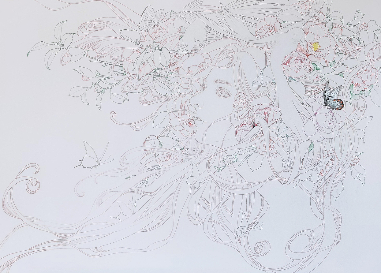 《山茶花》（图ZMjc3NTM5ODg0） - 绘画 - 站酷设计师kekebaby原创素材 - 站酷ZCOOL