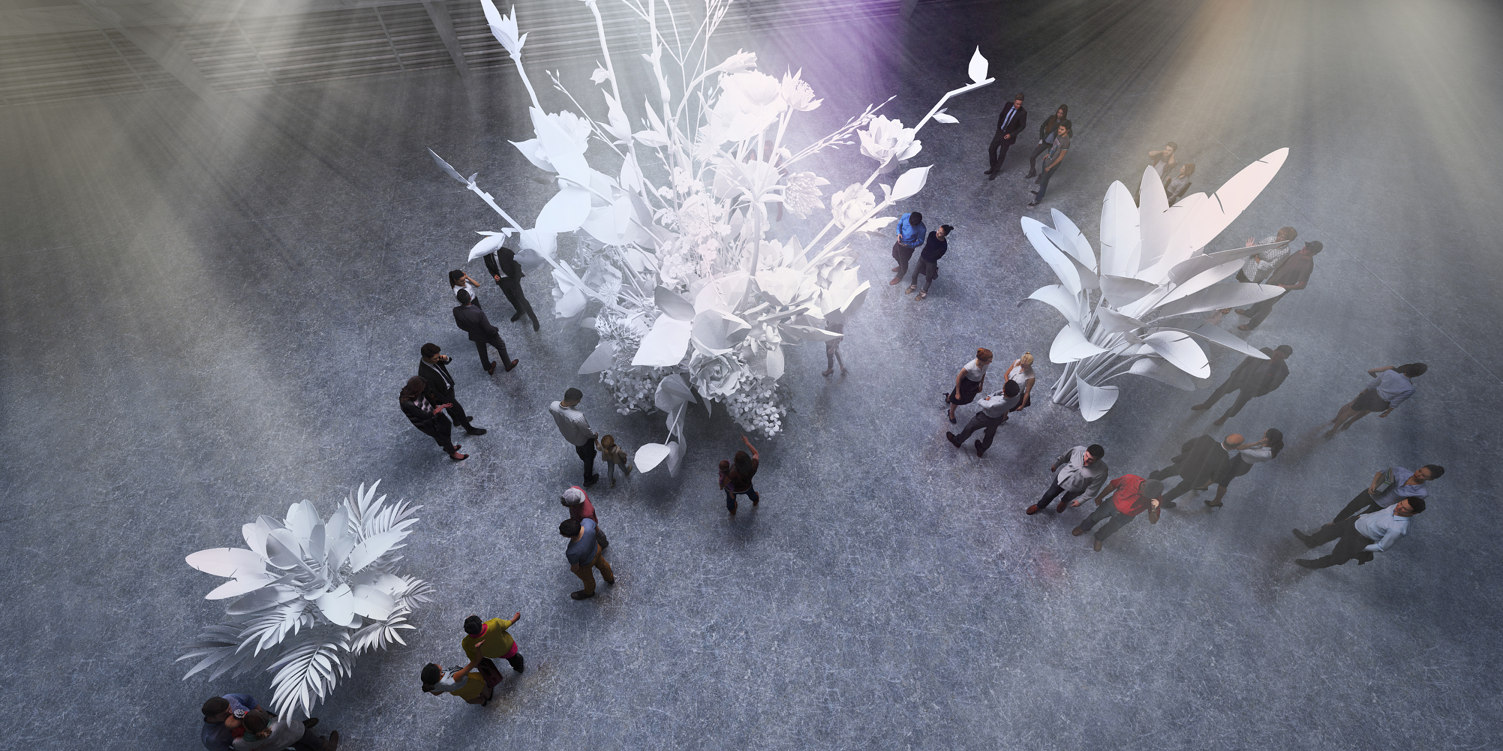 基于"花"的"艺术"美陈装置|空间|展陈设计|凡颂创意 - 原创作品