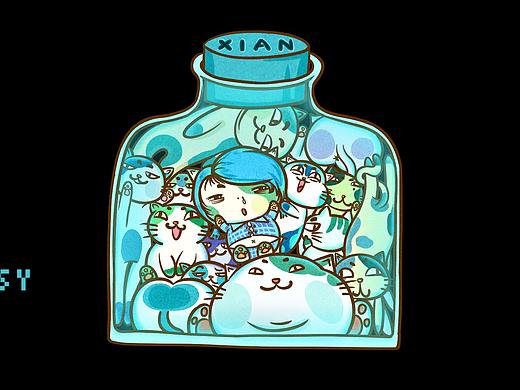 猫罐子（一）（个人主页-ZMjU5MTA0OTY=） - 创作习作 - 站酷设计师玺玉酱原创素材 - 站酷ZCOOL