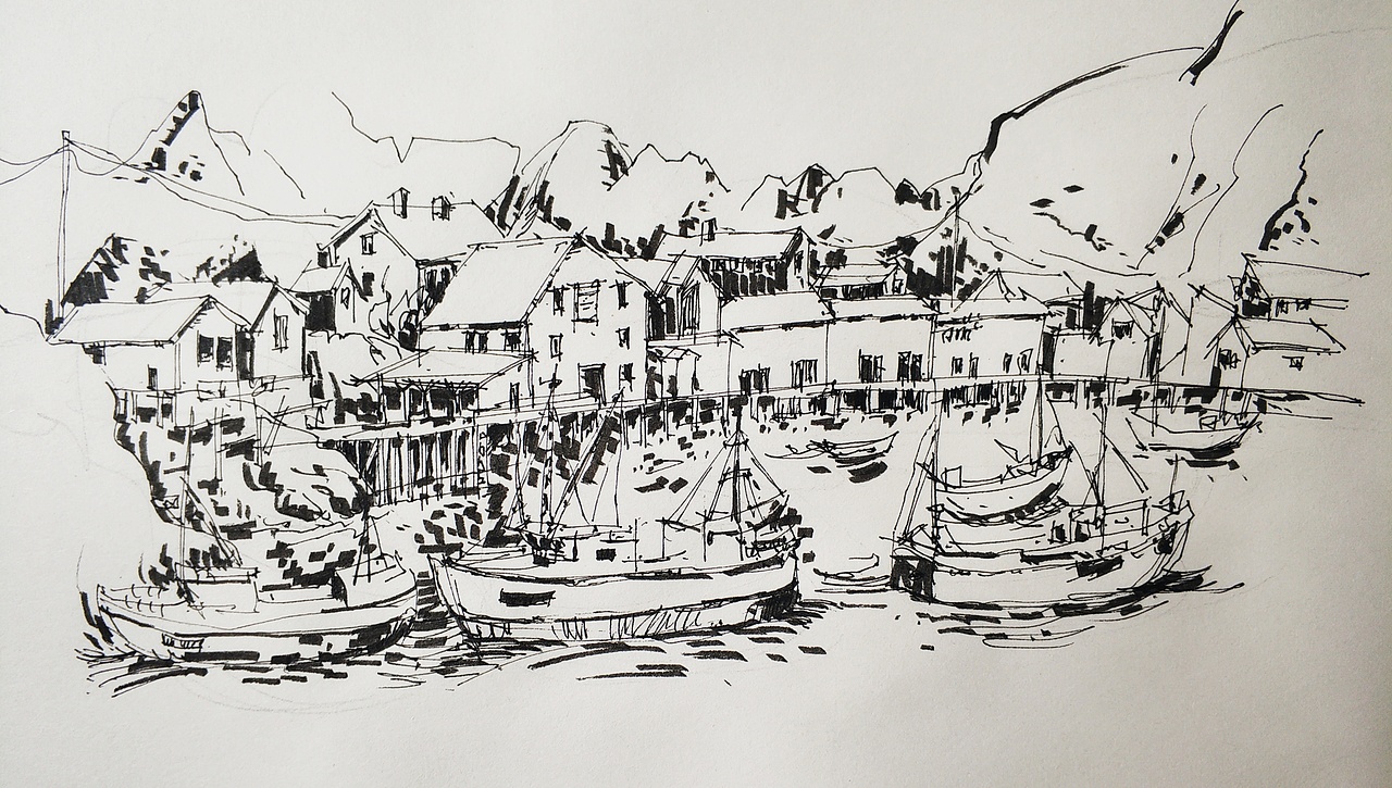 建筑速写（图ZMjAyNDY2MTc2） - 创作习作 - 站酷设计师徐龙光原创素材 - 站酷ZCOOL