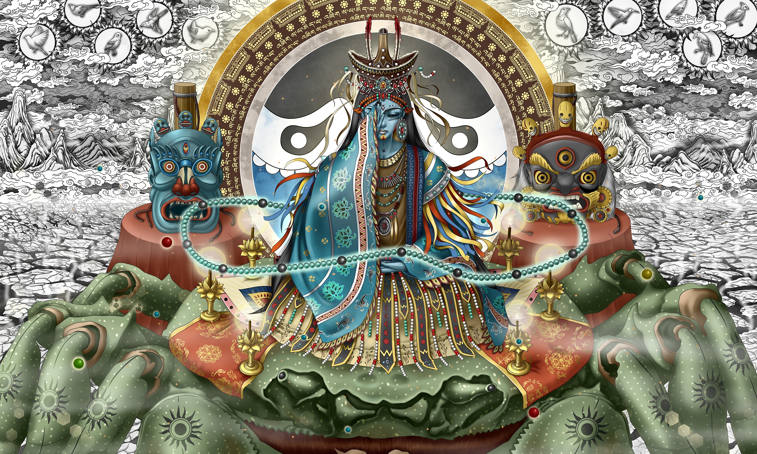 《肆荒》—神话主题古风插画