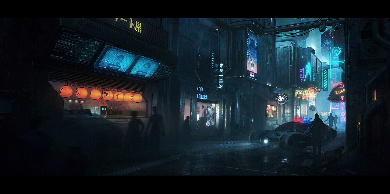 暗黑调赛博朋克风场景